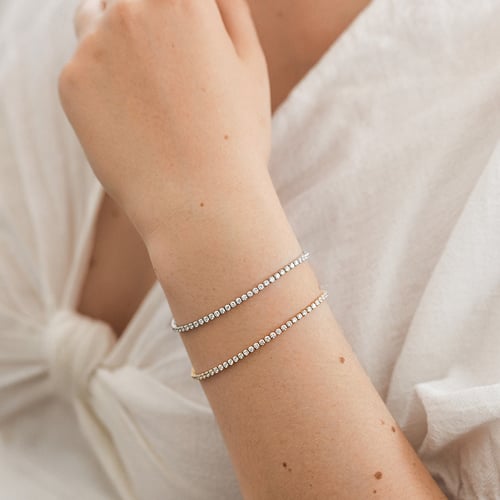 Goldenes Tennisarmband mit Lab Grown Diamanten Shimayra