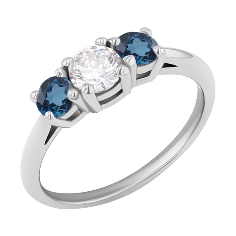 Verlobungsring mit drei Topasen Rita