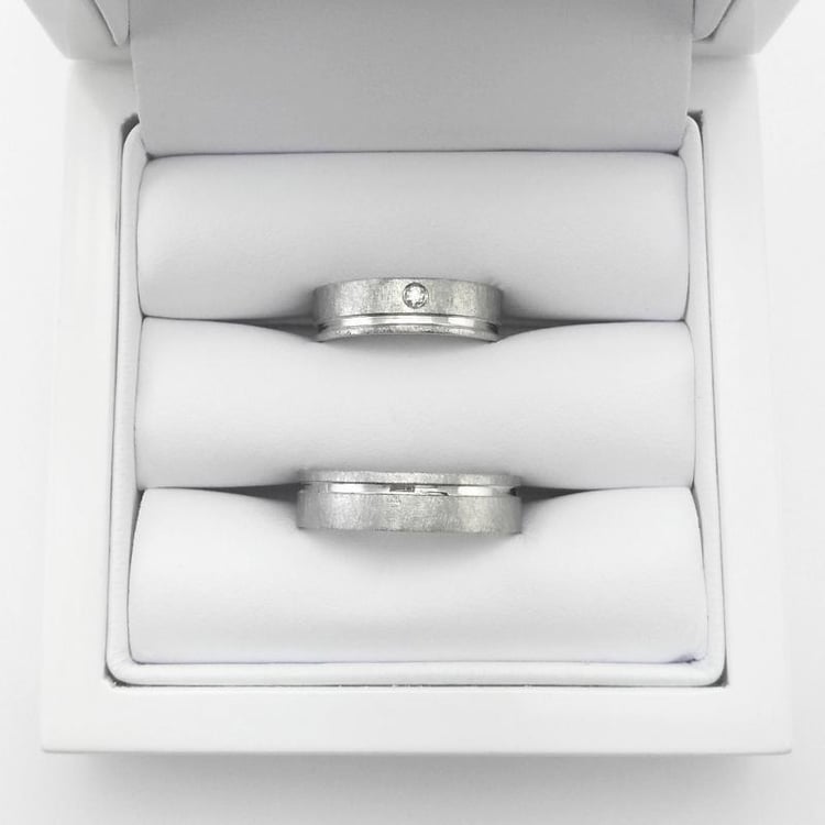 Platin Eheringe in Eppi-Geschenkbox 11145