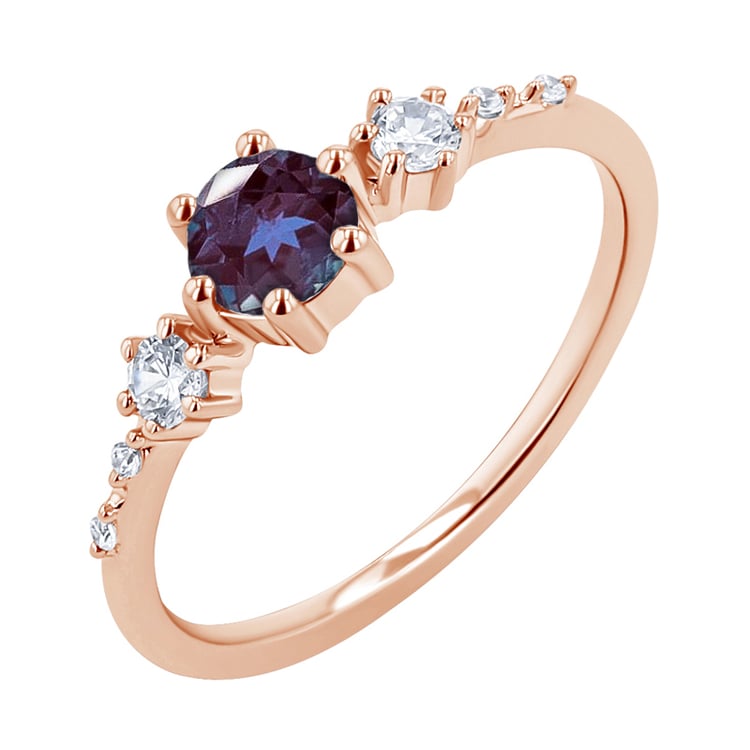 Verlobungsring mit Lab Grown Alexandrit und Diamanten Willa 145400
