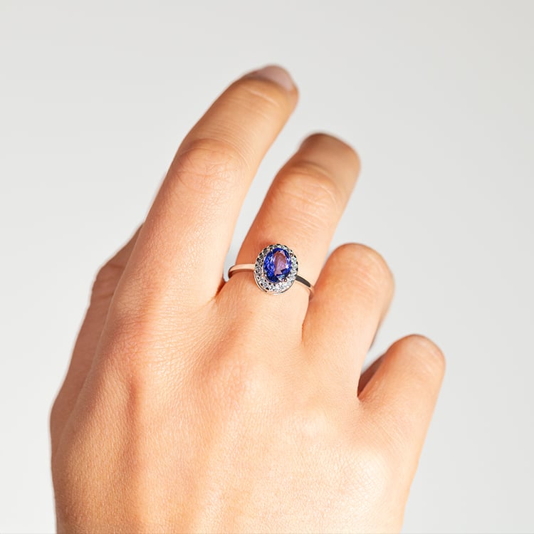 Ring mit Tansanit und Diamanten Daffne 146406