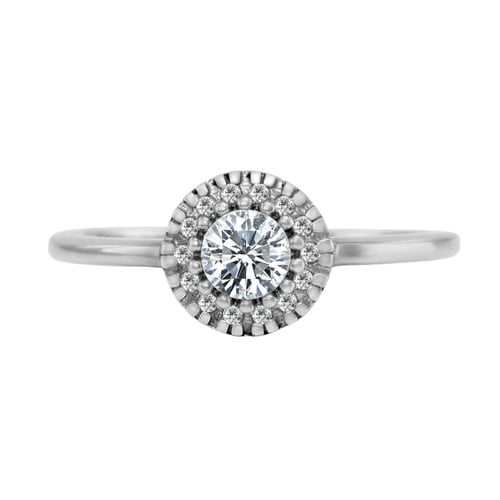 Verlobungsset mit Halo Ring und Diamanten Lieta