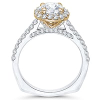 Verlobungsring mit Cushion-Diamant Carmelo