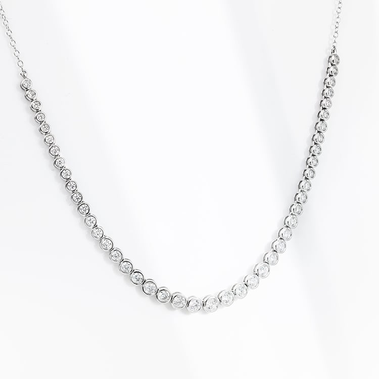 Luxuriöse Silberkette mit Lab Grown Diamanten Sofi 161806