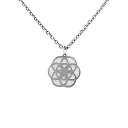 Silberner Yoga Anhänger Flower of Life