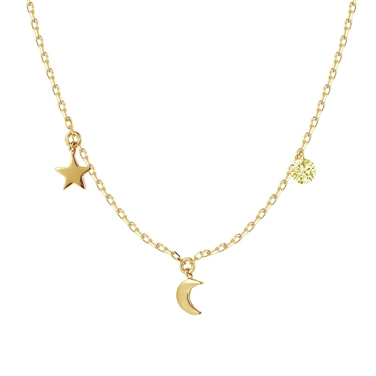 Romantische Halskette mit einem Diamanten Vahan