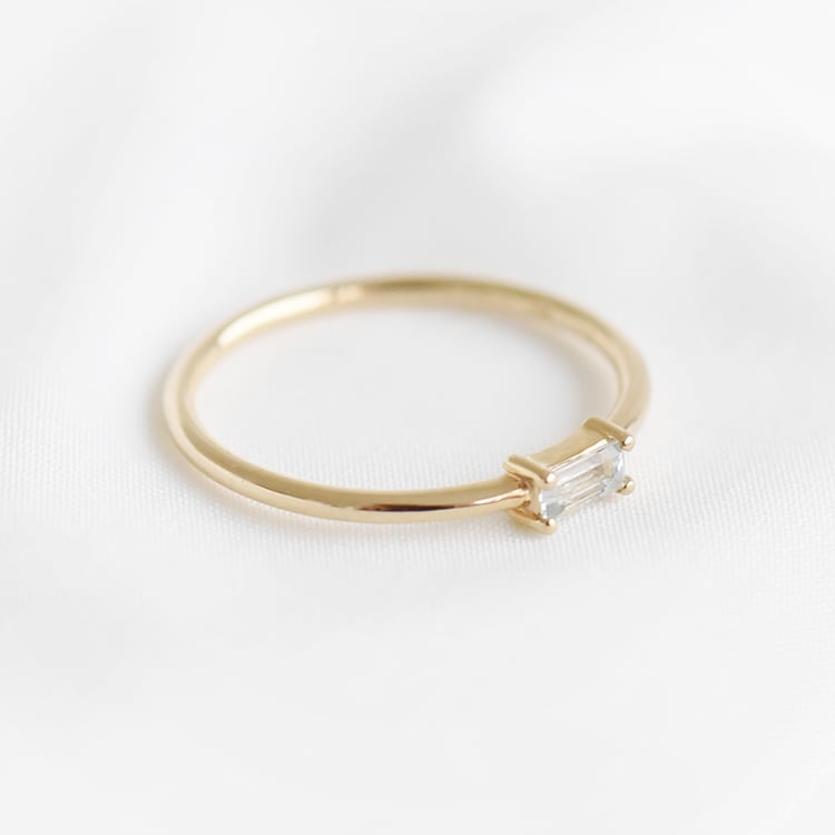 Minimalistischer Ring mit Aquamarin Koos 91189