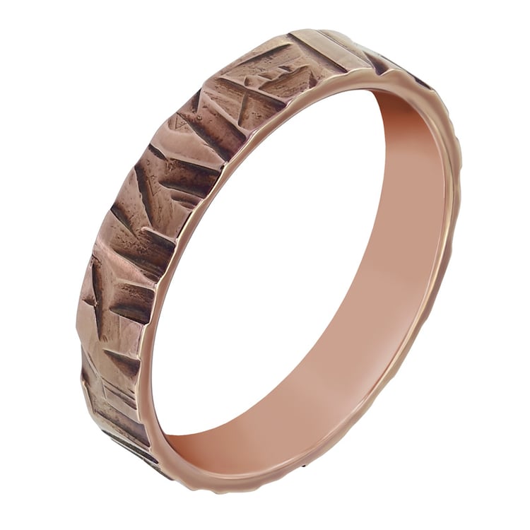 Goldene Eheringe mit Relief Ferskia 39422