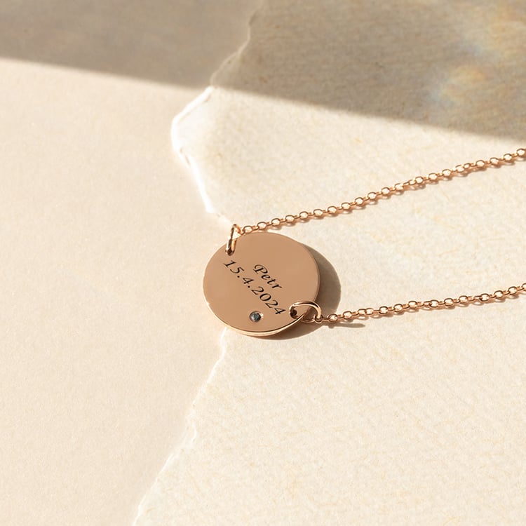 Silbernes Armband mit blauem Diamant und Gravur Ihrer Wahl Shalek 139492