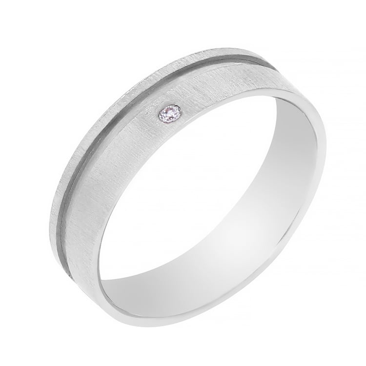 Goldene Eheringe mit Diamant Miah 105538