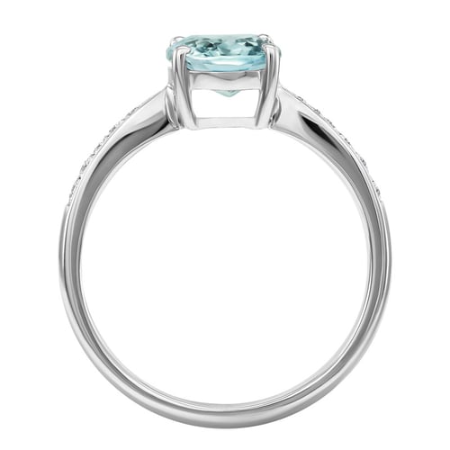 Goldener Aquamarinring mit Diamanten Dodey