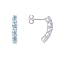 Silberohrringe mit Aquamarinen Felixa