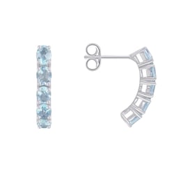Silberohrringe mit Aquamarinen Felixa