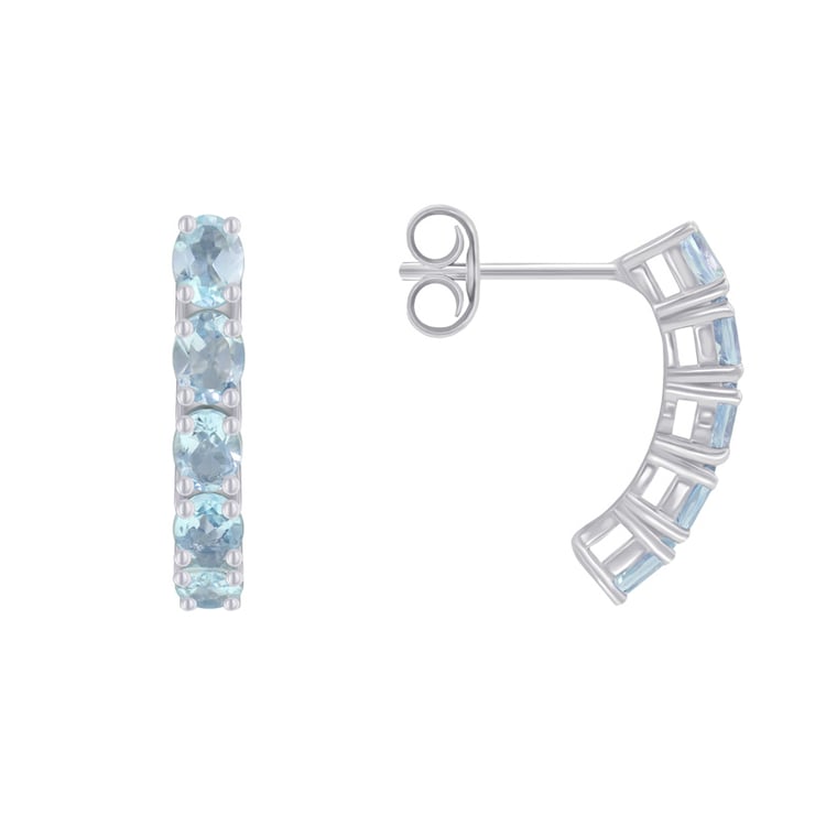 Silberohrringe mit Aquamarinen Felixa