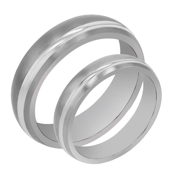 Eheringe aus Titan und Silber Zakary
