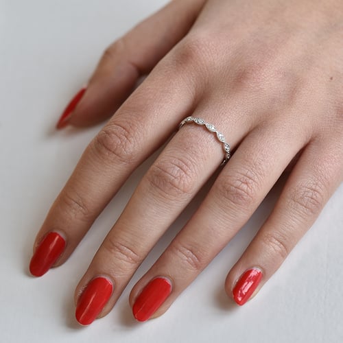 Eheringe aus einem Vintage-Ring mit Lab Grown Diamanten und einem Komfort-Ring Talita
