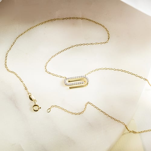 Halskette aus Gold mit Diamanten Aly