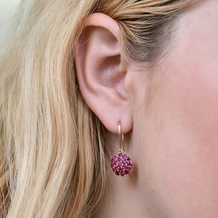 Goldene Ohrringe mit Turmalinen Opulent 106841