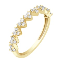 Eternity-Ring mit Herzen und Diamanten Mihai