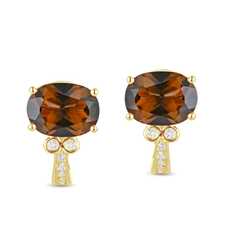 Ohrringe mit Rauchtopas und Diamanten Naomie 88000