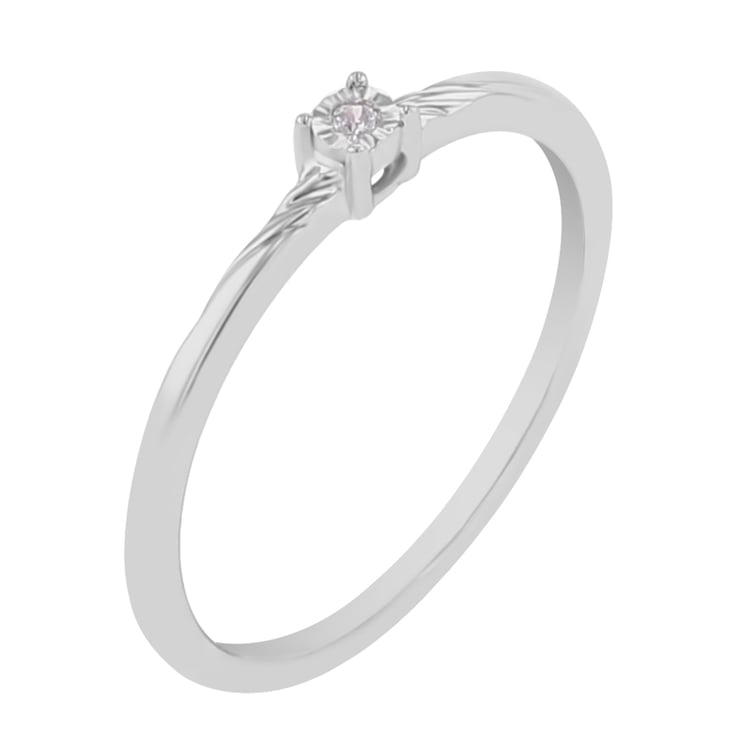 Minimalistischer Ring mit einem Diamanten Marsh