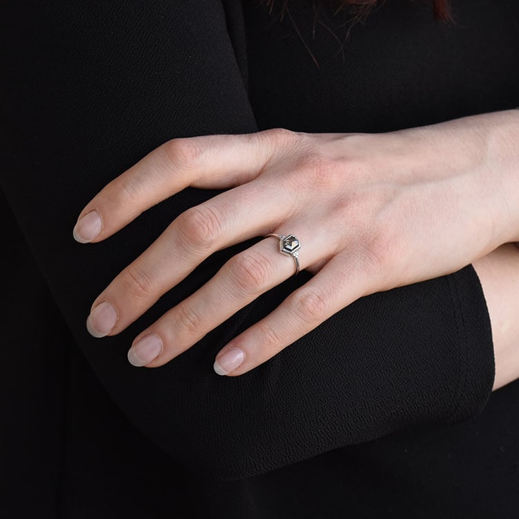 Ring mit Salt and Pepper Diamanten Shimmel 79505