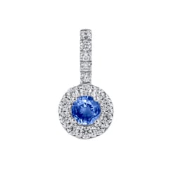 Strieborný elegante Anhänger mit blauem Saphir und Lab Grown Diamanten Harvey