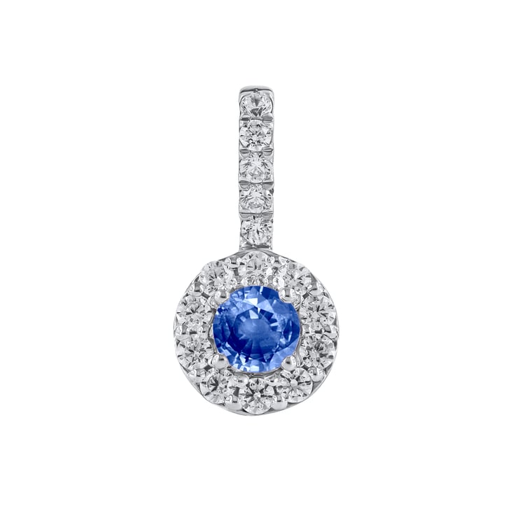 Eleganter Anhänger mit blauem Saphir und Lab Grown Diamanten Harvey