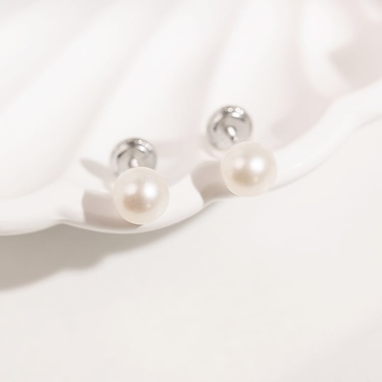 Goldene Ohrstecker mit Perlen 158439