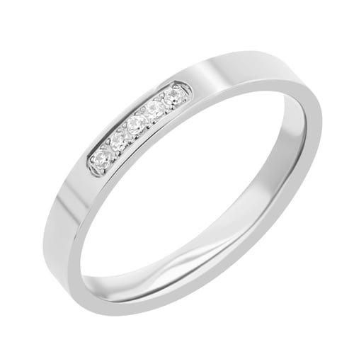 Flache Eheringe aus Gold mit Diamanten Yorik