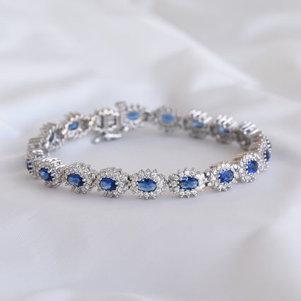 Luxuriöses Armband mit Saphiren und Diamanten Dorotéia