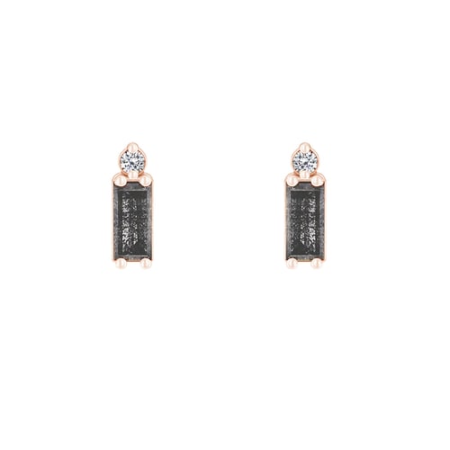 Ohrringe mit Baguette und Round Diamanten Xene