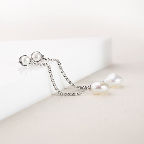 Ohrgehänge mit Perlen 2in1 Demery