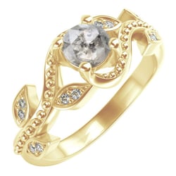 Verlobungsring mit einem Salt and Pepper Diamanten und Lab Grown Diamanten Vindo