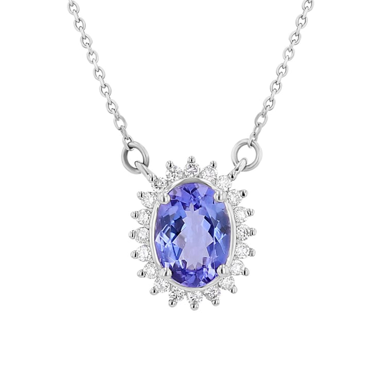 Halskette mit Tansanit und Diamanten Laina 112465