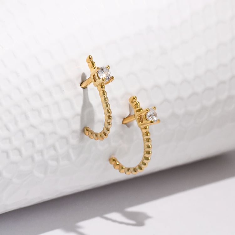 Ohrringe mit Kugeln und einem Diamanten Muvial 115952