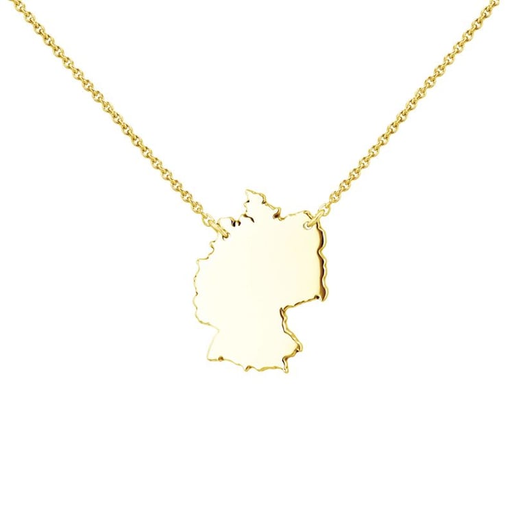 Silberne Kette mit Anhänger in Form von Deutschland 106521