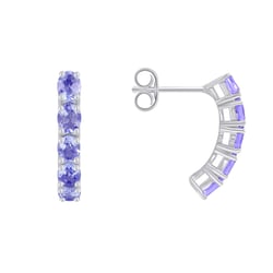 Schlichte Tansanit-Ohrringe aus Silber Felixa