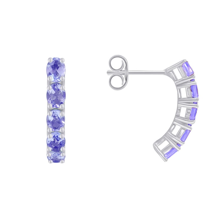 Schlichte Tansanit-Ohrringe aus Silber Felixa
