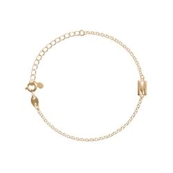Goldenes Armband mit Buchstaben M Elinn