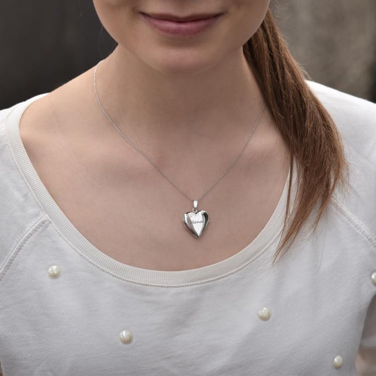 Goldmedaillon in Herzform mit Wunschgravur Miossa 42510