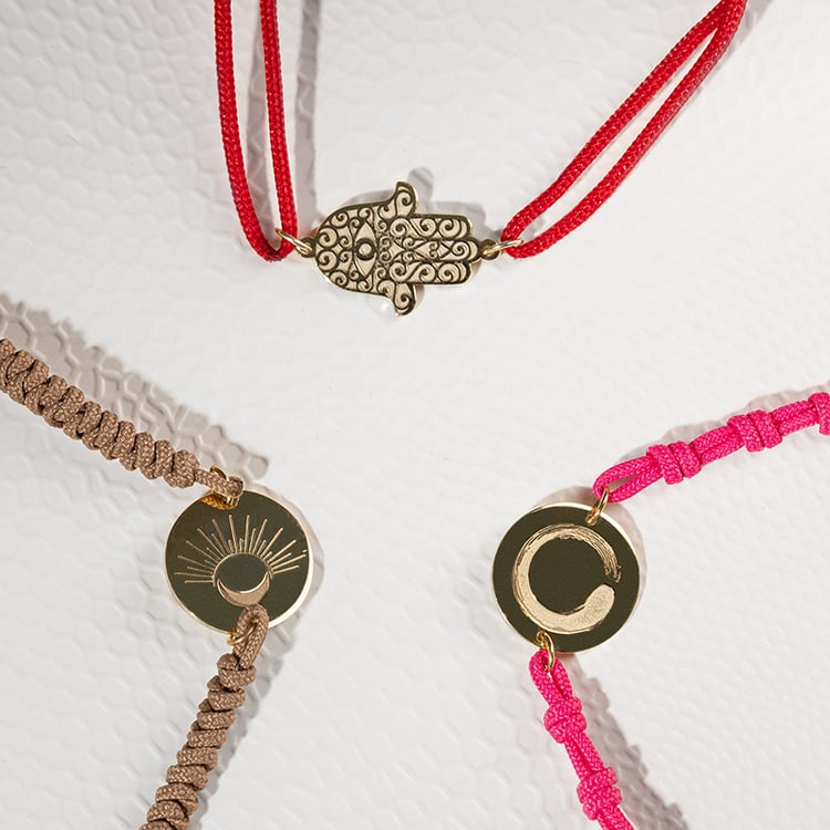 String Armband mit dem Symbol Hamsa 133867