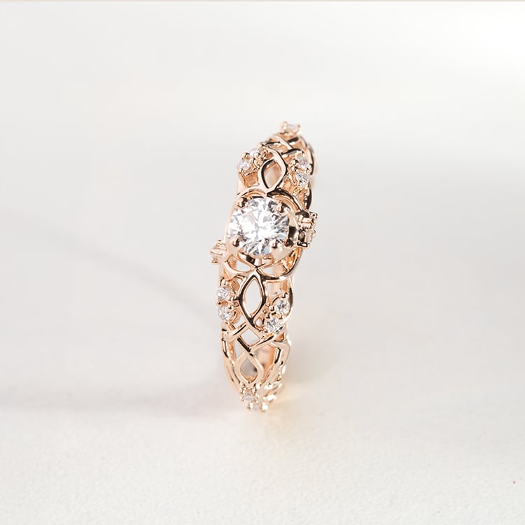 Vintage-Verlobungsring aus Gold mit Diamanten Chantal 147929