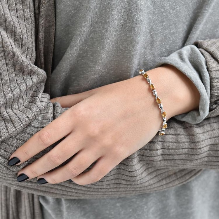 Elegantes Armband mit Citrinen 29857