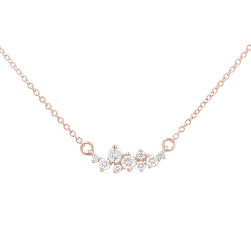 Goldene Cluster-Kette mit Lab Grown Diamanten Kianna