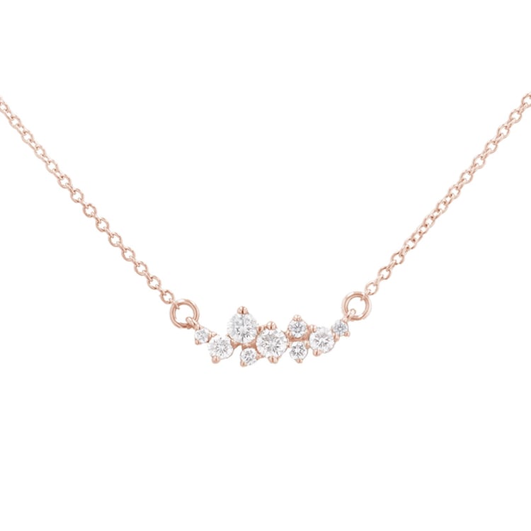 Goldene Cluster-Kette mit Lab Grown Diamanten Kianna 159639