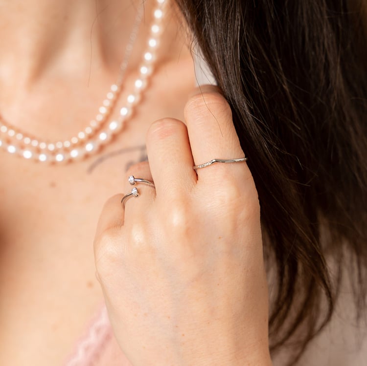 Memoire Ring in V-Form mit Diamanten Annelisa 118281