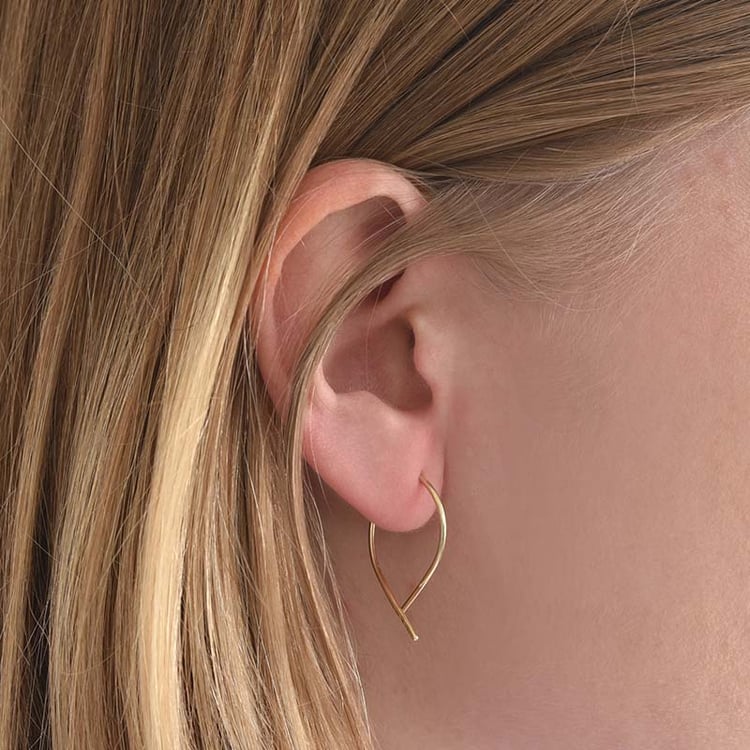 Goldene Ohrringe im ungewöhnlichen Design Aapeli 84437