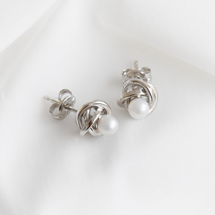 Ungewöhnliche Ohrringe aus Gold mit Perlen Chiarla 91438