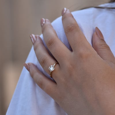 Moissanite ring